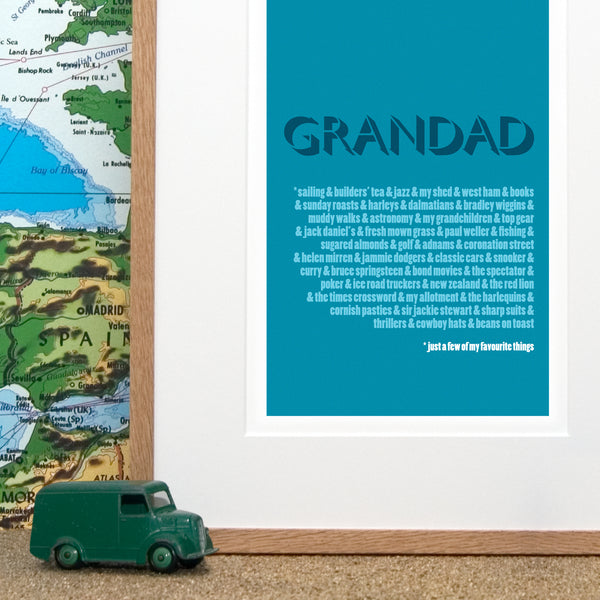 Personalised 'Favourite Things' Print