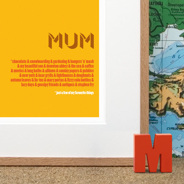 Personalised 'Favourite Things' Print