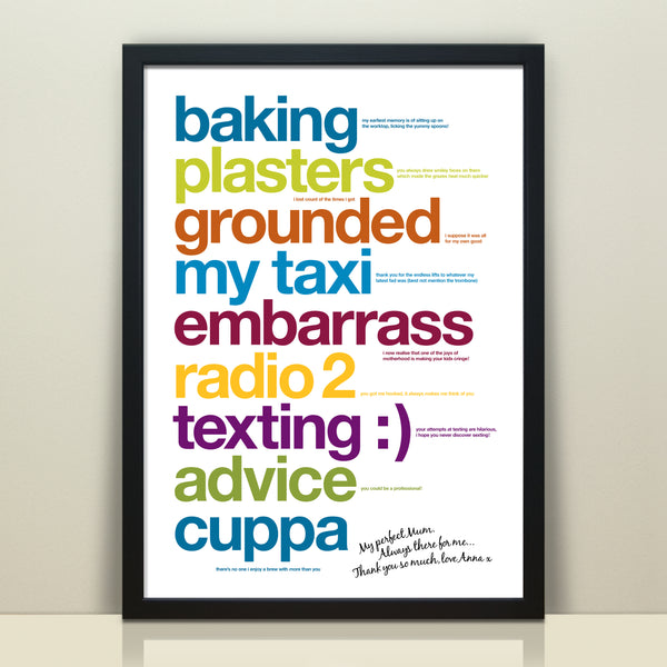 Personalised Print For Mum