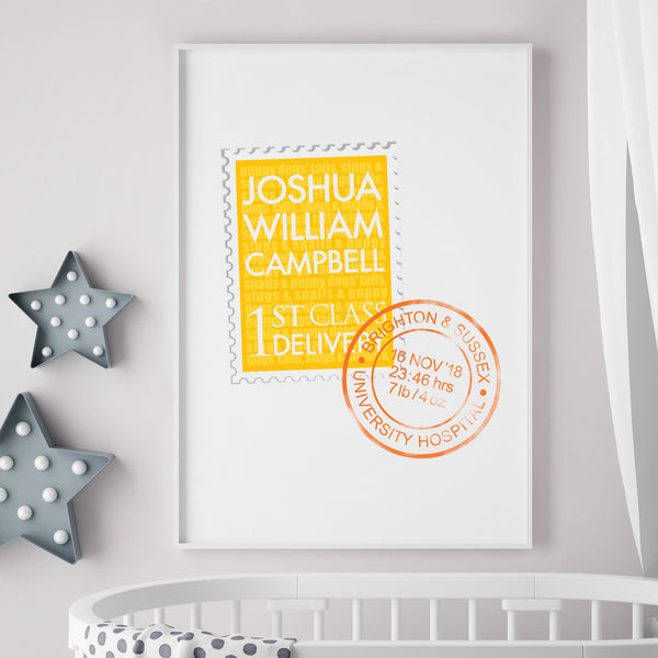 Personalised New Baby Print