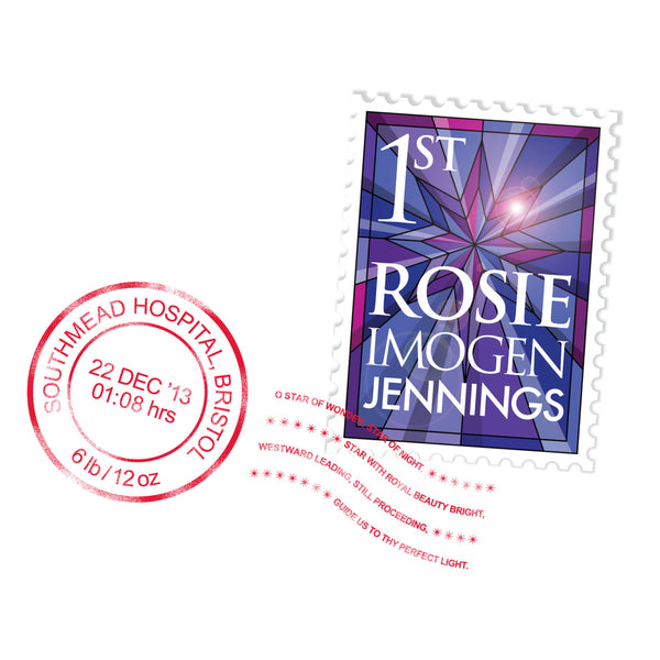 Personalised Christmas New Baby Print