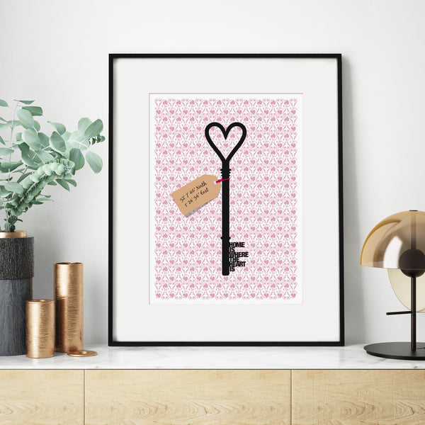 Personalised Key New Home Print