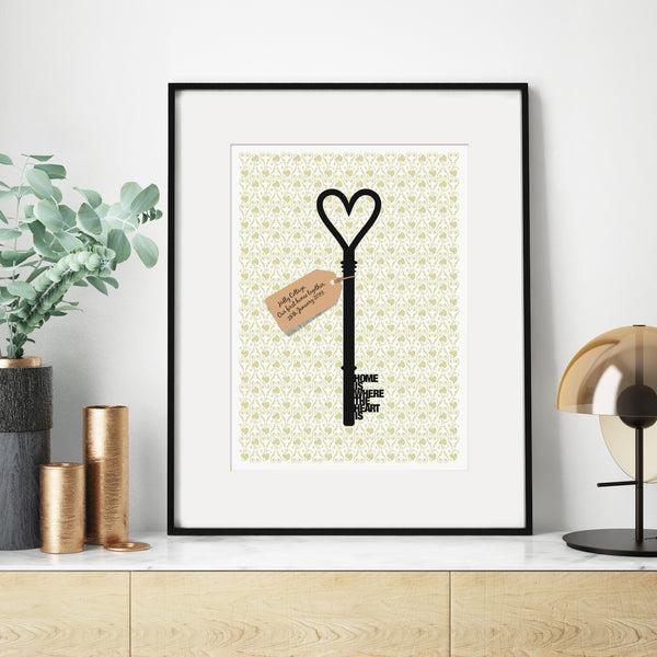 Personalised Key New Home Print