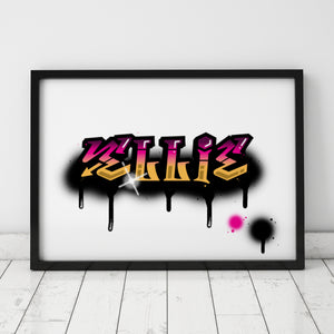 Personalised Graffiti Name Print