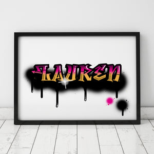 Graffiti Name Print – Lauren / SECOND