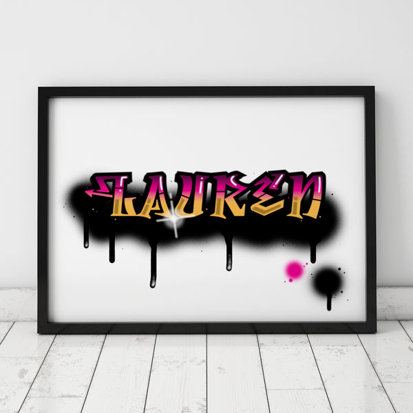 Personalised Graffiti Name Print