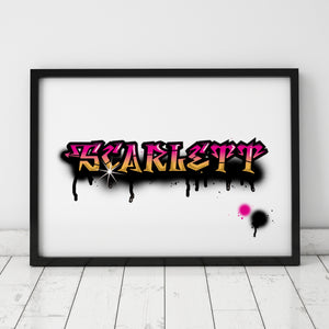 Graffiti Name Print –Scarlett / SAMPLE