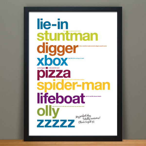 Personalised Perfect Day Print