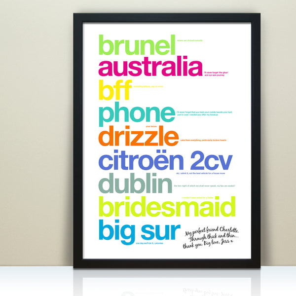 Personalised Best Friend Print