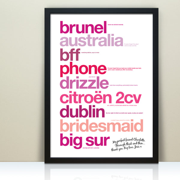 Personalised Best Friend Print