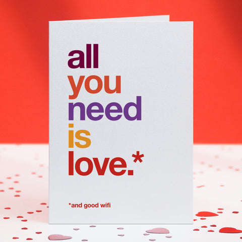 'And Good Wifi' Funny Love Card / SECOND