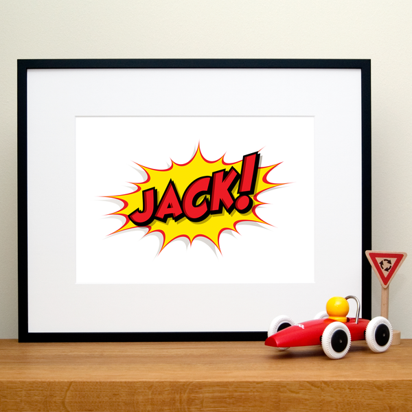 Personalised Comic Book Art Print