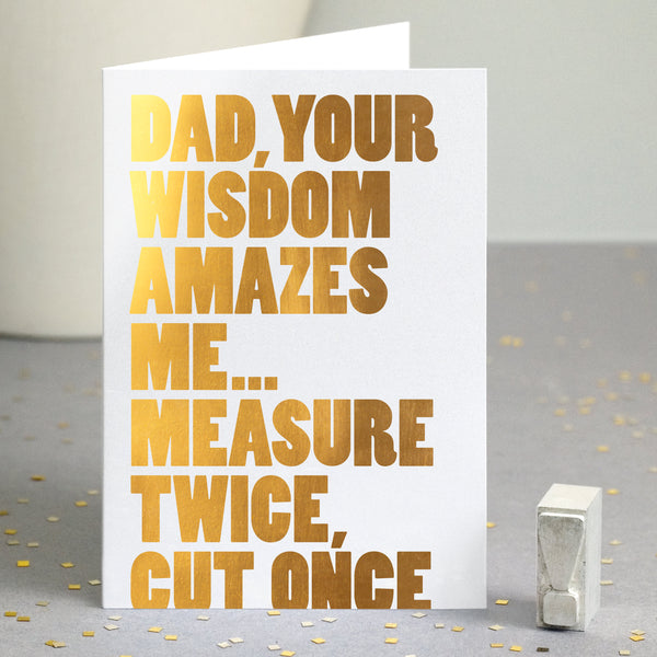Gold Foil Funny DIY Card For Dad / SECOND