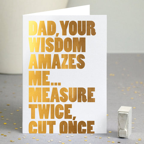 Gold Foil Funny DIY Card For Dad / SECOND