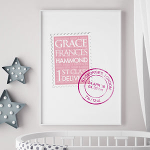 Personalised New Baby Print