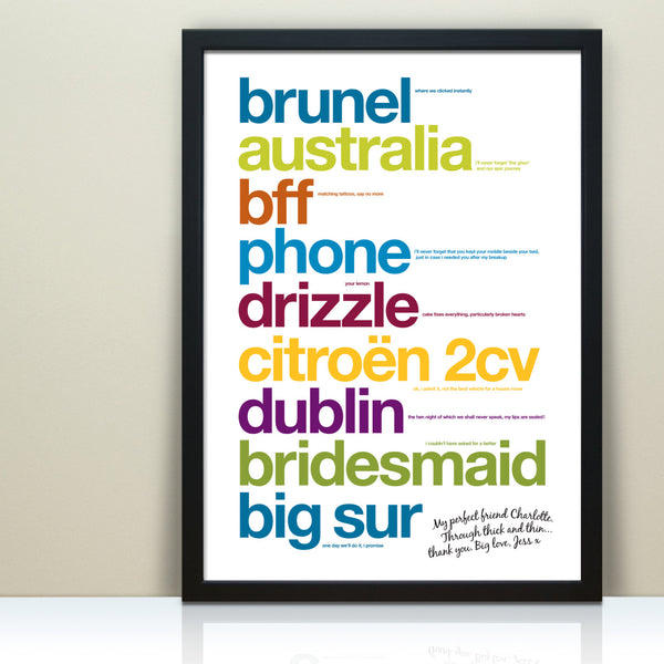 Personalised Best Friend Print