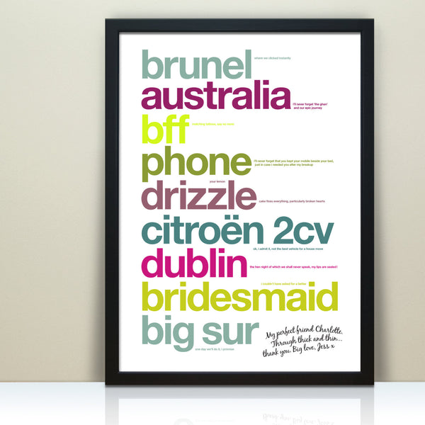 Personalised Best Friend Print