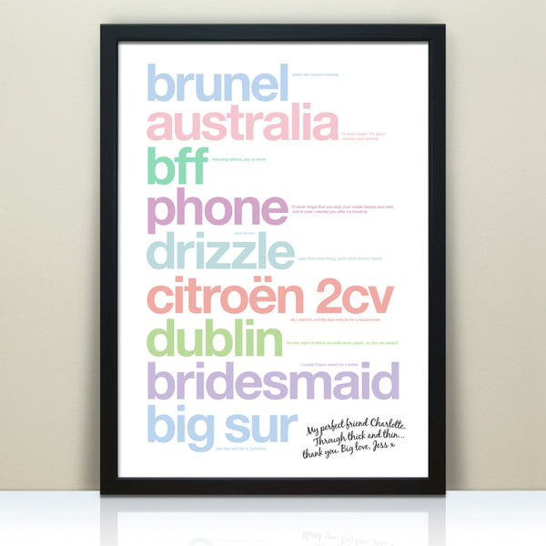 Personalised Best Friend Print