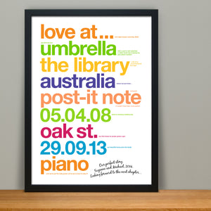 Personalised Love Story Print