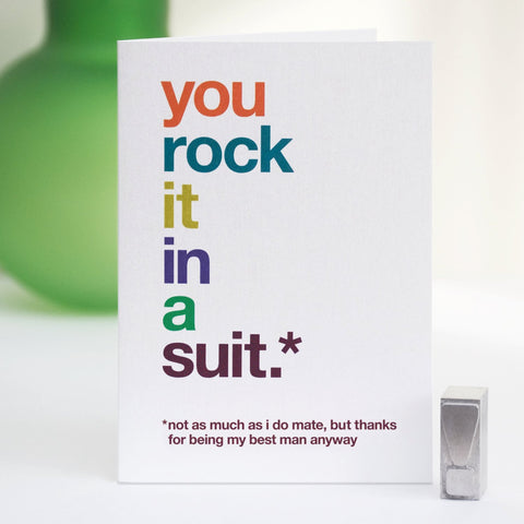 Funny Best Man Thank You Card / SECOND