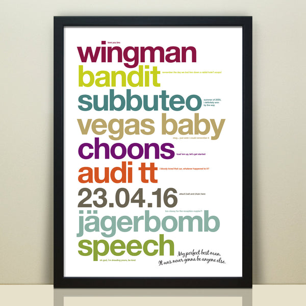 Personalised Best Man Thank You Print