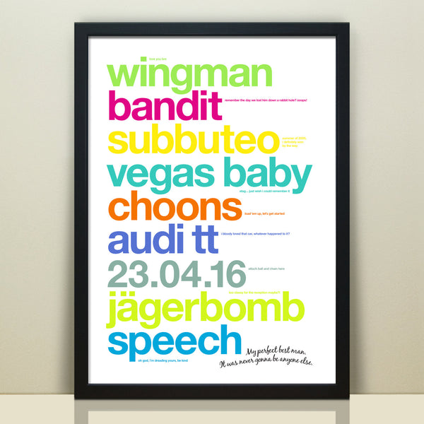 Personalised Best Man Thank You Print