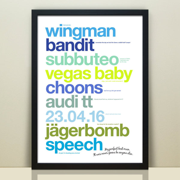 Personalised Best Man Thank You Print