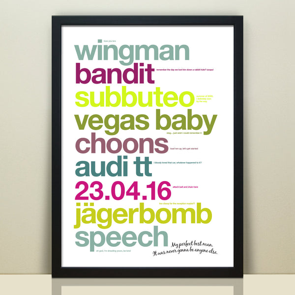 Personalised Best Man Thank You Print