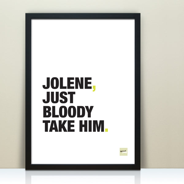 Funny 'Jolene' Song Lyrics Print / SECOND