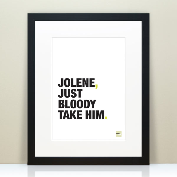 Funny 'Jolene' Song Lyrics Print / SECOND