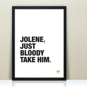 Funny 'Jolene' Song Lyrics Print / SECOND