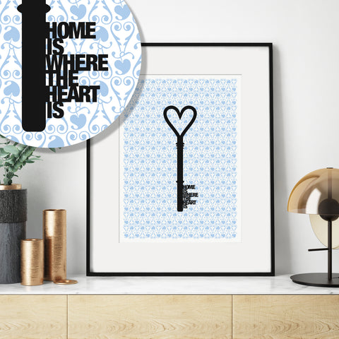 'Home Is Where The Heart Is' Housewarming Print / SECOND