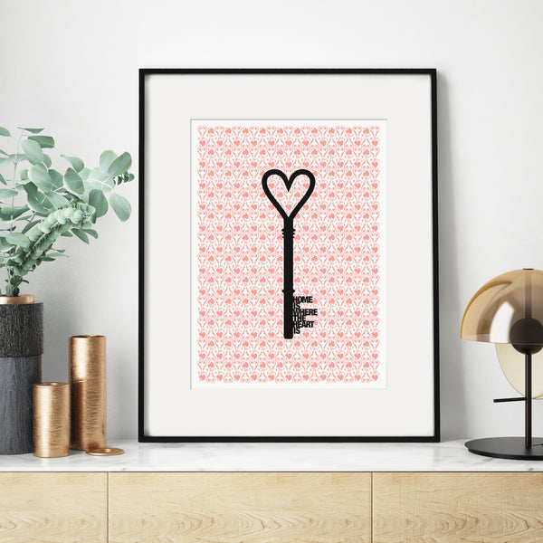 'Home Is Where The Heart Is' Housewarming Print