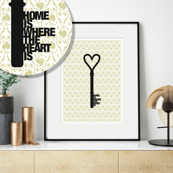 'Home Is Where The Heart Is' Housewarming Print