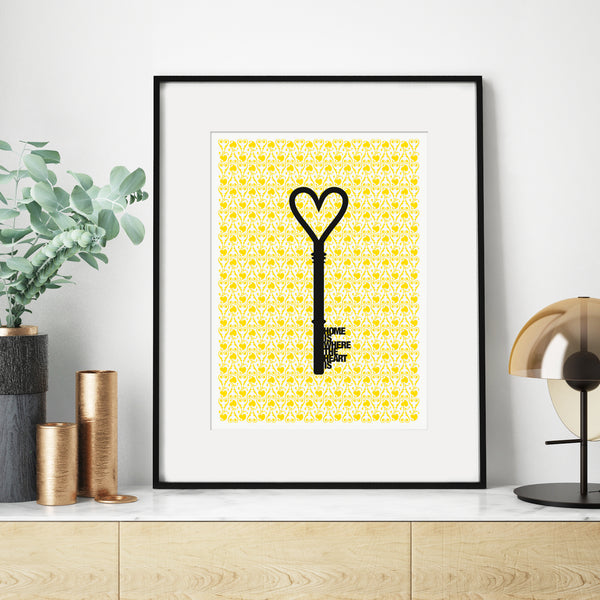 'Home Is Where The Heart Is' Housewarming Print / SECOND