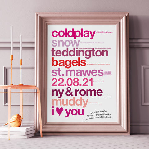 Personalised Valentine's Print