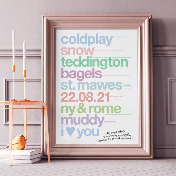 Personalised Valentine's Print