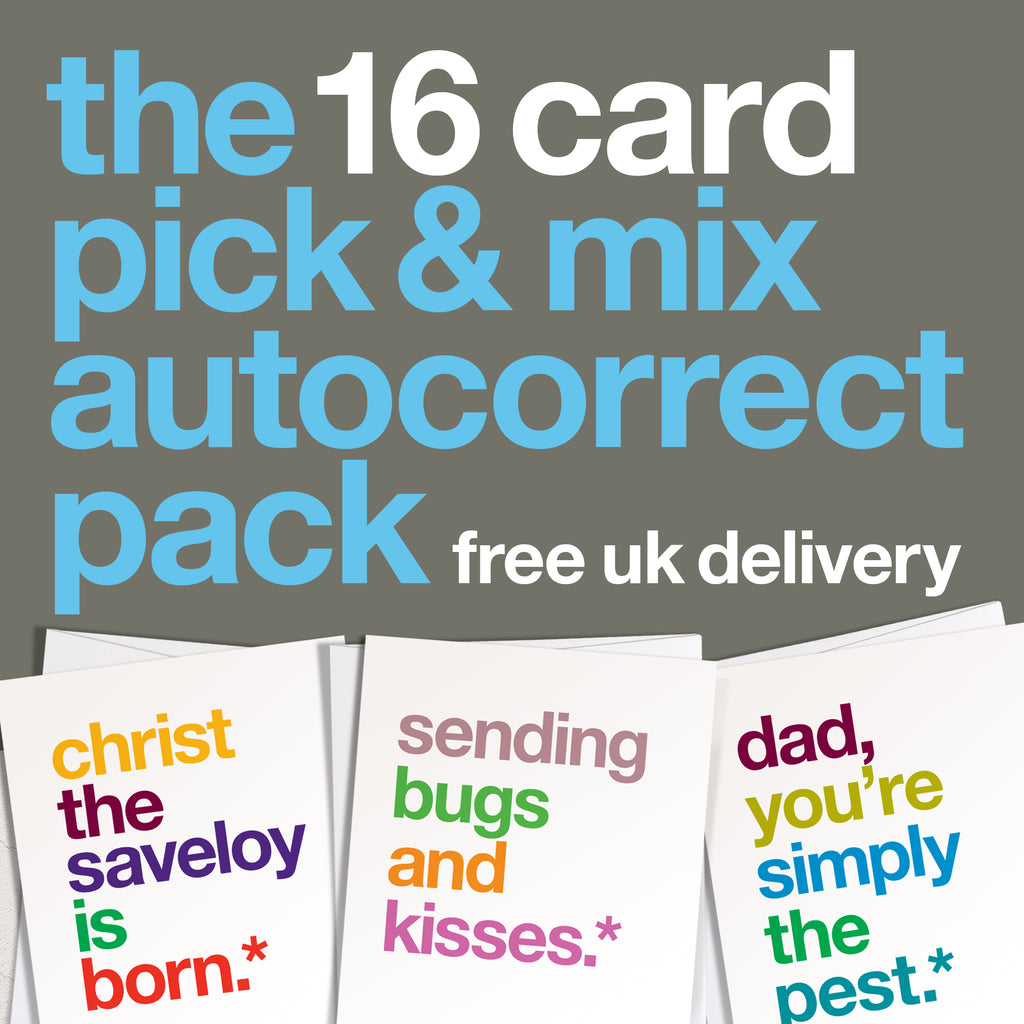 The Pick Mix Autocorrect 16 Card Pack Wordplay Design The Pick Mix Autocorrect 16 Card Pack Wordplay Design