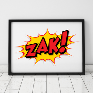 Personalised Comic Book Art Print